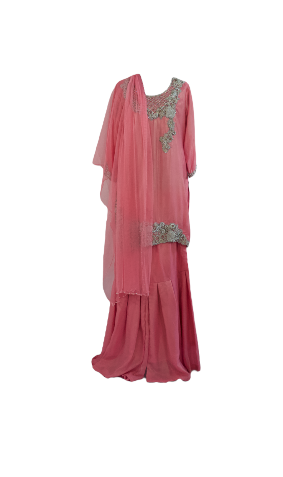 Shimmery Pink Luxury Dress(3pc)