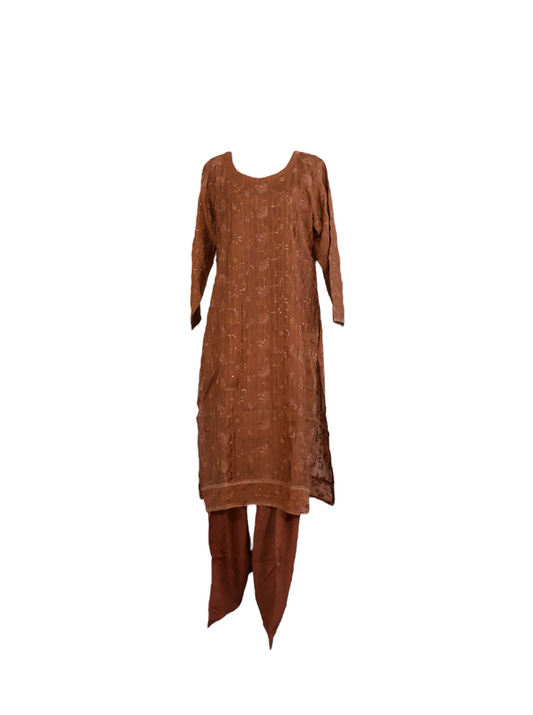 Bareeze Dress w/ shalwar  & crush duputta  (3pc)