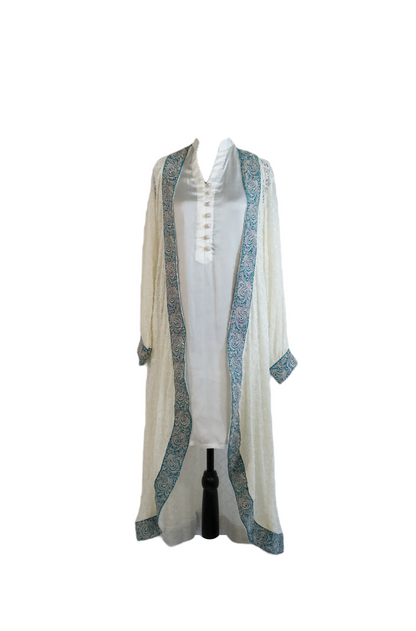White Gown with silk under shirt