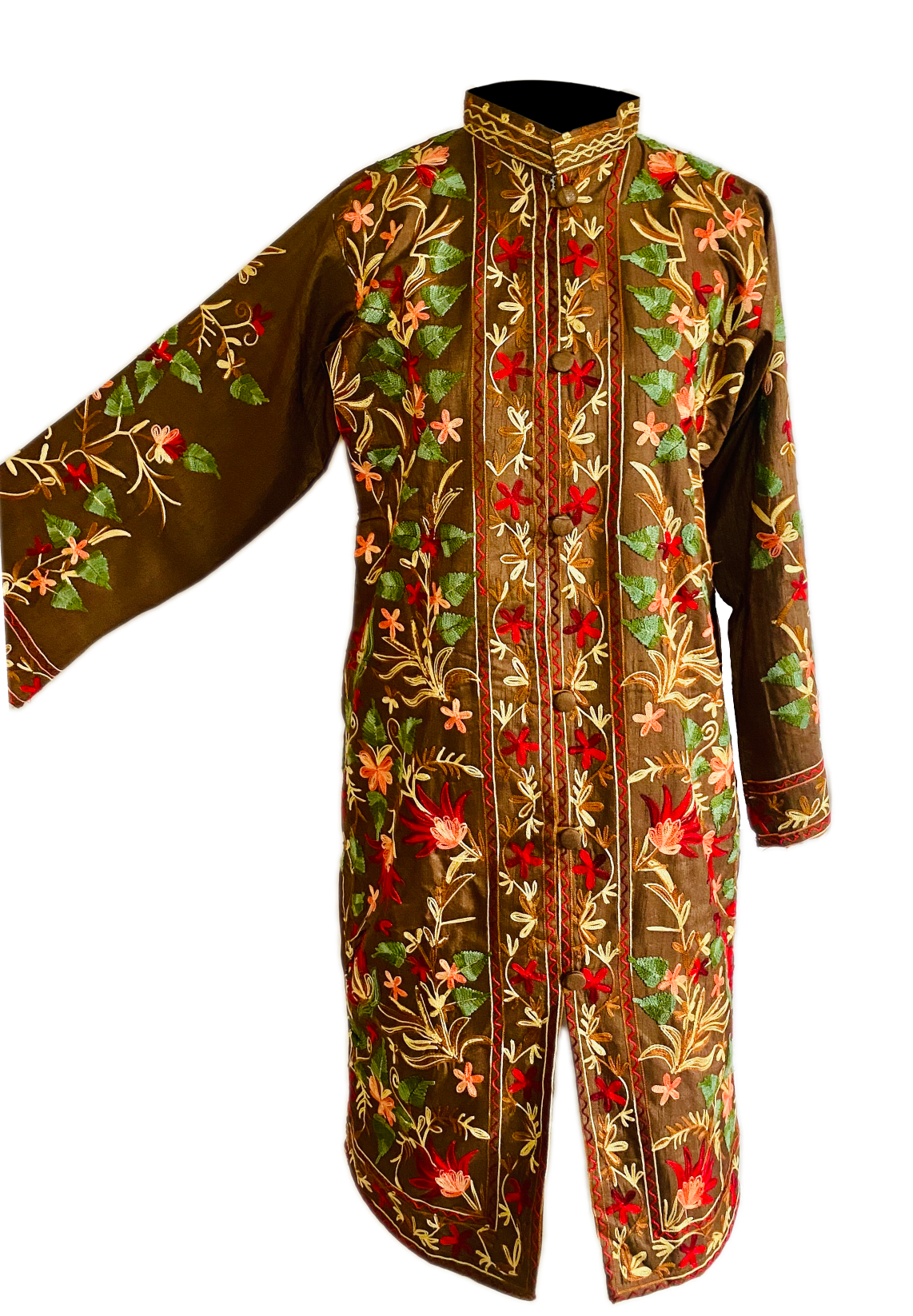 Maroon Kashmiri Kashidakari Hand Embroidered Kimono Jacket – Talking Threads