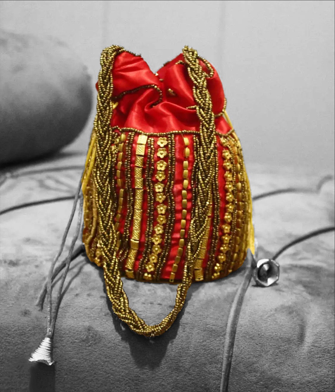 Embroidered pouch/potli bag